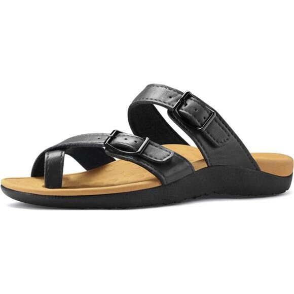 Women's Arch Support Slide Sandals Adjustable Orthopedic Flip Flops Walking Shoe - Picture 1 of 7